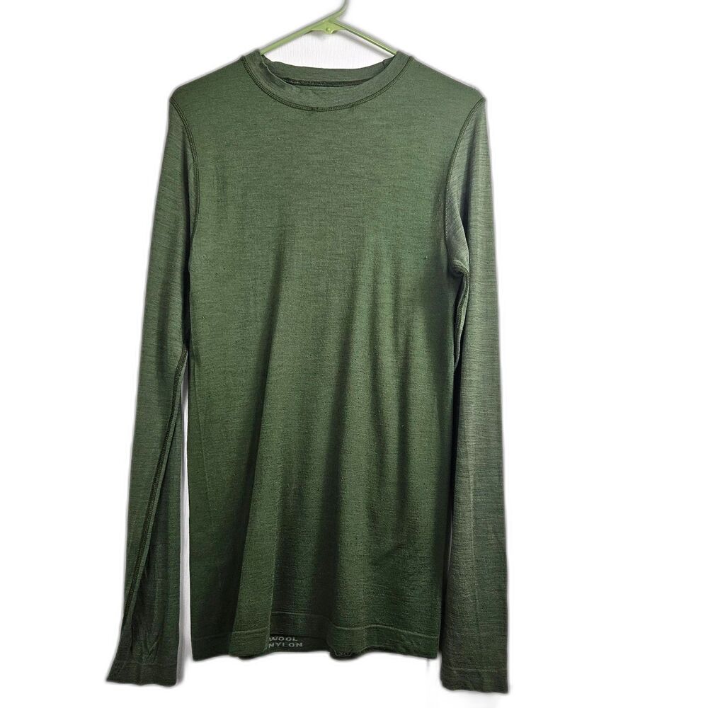 Wool Nylon Blend Men's Small Tall Grunge Distressed baselayer Gorpcore T-Shirt